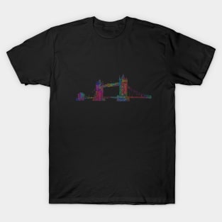 Tower Bridge Travel Text Word Cloud T-Shirt